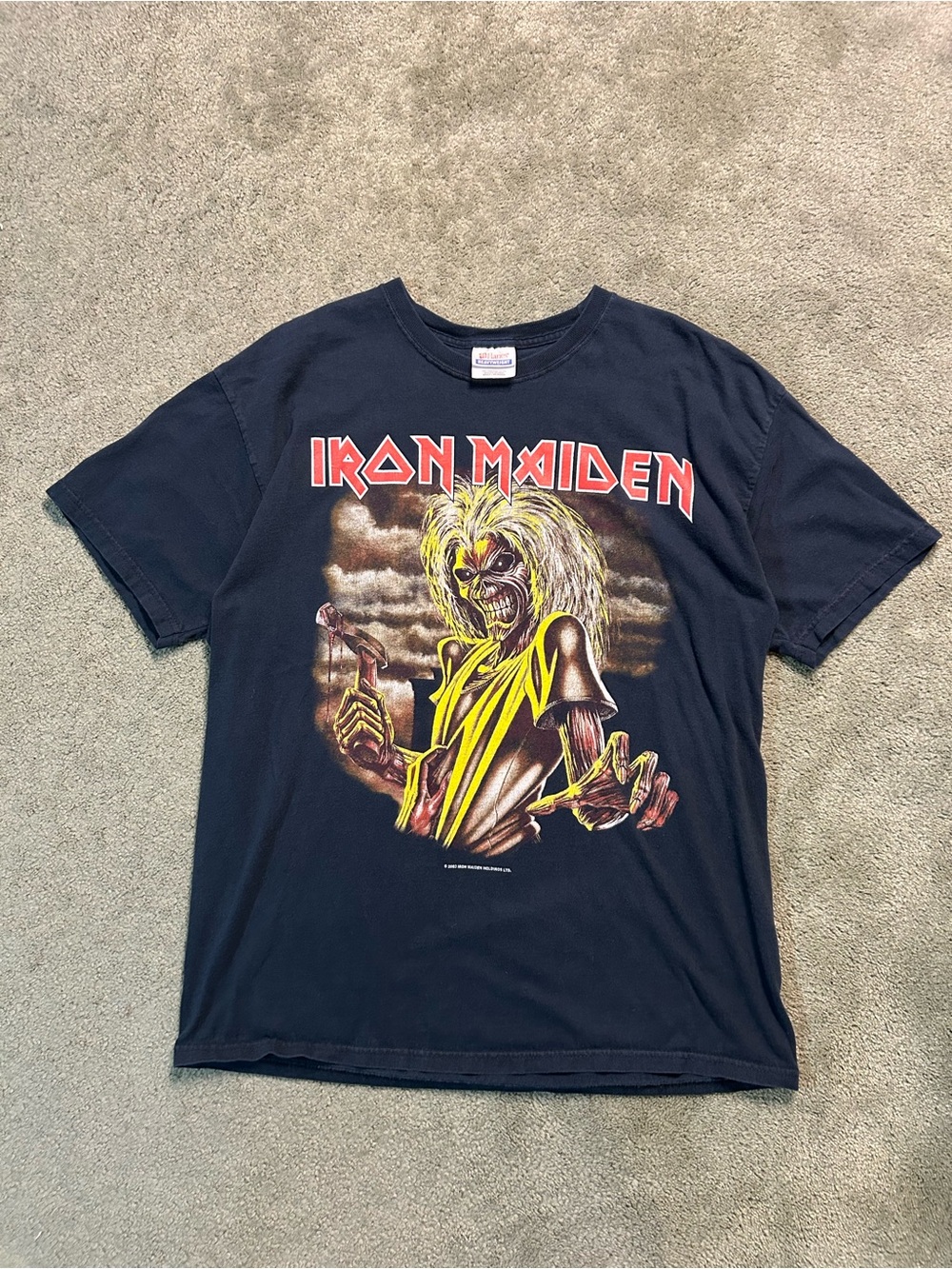 Vintage 2003 Iron Maiden Killers Double Sided Band T Shirt Large Y2K Metal Rock